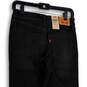 NWT Womens Black Denim Dark Wash Mid-Rise Skinny Leg Ankle Jeans Size 4 image number 3