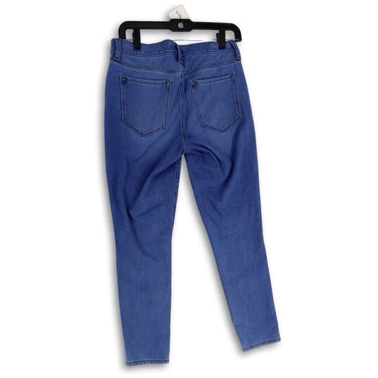 Womens Blue Denim Medium Wash Stretch Pocket Skinny Leg Jeans Size 29/8 image number 2