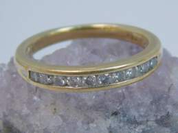 14K Yellow Gold 0.25 CTTW Round Diamond Channel Set Band Ring 2.7g