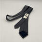 Mens Blue Gray Striped Four-In-Hand Pointed Adjustable Designer Neck Tie image number 2