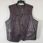 Men's Brown Leather Vest SZ XL image number 1