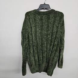 Green Cable Knit Long Sleeve Sweater alternative image