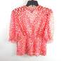 French Connection Women Ivory/Pink Crinkle Blouse Sz 6 NWT image number 2