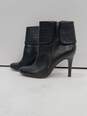 Coach Women's A7324 Black Leather Embossed Cuff MacKenna Ankle Boots Size 9B image number 1