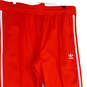 Mens Red Striped Elastic Waist Zip Pocket Pull-On Track Pants Size XL image number 3