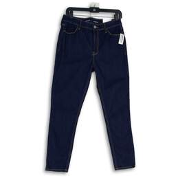 NWT Old Navy Womens Blue Denim Dark Wash Super Skinny Leg Jeans Size 8