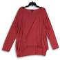 Eileen Fisher Womens Pink Round Neck Hi-Low Hem Pullover Sweater Size Large image number 1