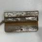 Anthropologie Womens Gold Shimmer Inner Pocket Zipper Tote Handbag Purse image number 3