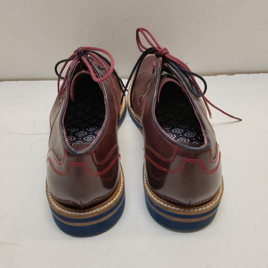 Ted Baker Leather Oxford Shoes Burgundy 8 image number 2