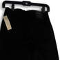NWT Womens Black Mid Rise Flat Front Tapered Leg Chino Jogger Pants Sz 00P image number 4
