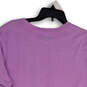 Womens Purple Graphic Print Short Sleeve Crew Neck Pullover T-Shirt Size XL image number 4