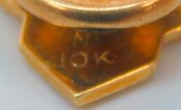 10K Yellow Gold Vintage Diamond Accent Service Pin 2.8g alternative image