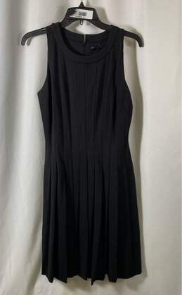 NWT White House Black Market Womens Black Halter Seamed Fit & Flare Dress Size 2