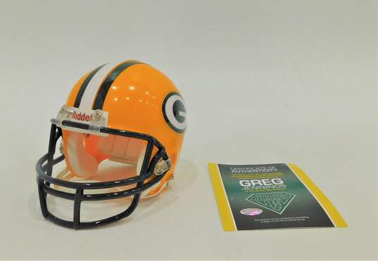 Greg Jennings Signed Mini-Helmet w/ COA Green Bay Packers image number 2