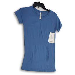 NWT Womens Blue Crew Neck Short Sleeve Activewear T-Shirt Size S/P