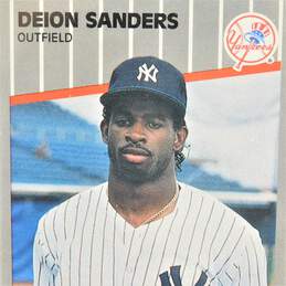 1989 Deion Sanders Fleer Update Rookie NY Yankees alternative image