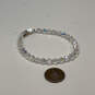 Designer Givenchy Silver-Tone Sparkling Clear Bicone Beaded Bracelet image number 2