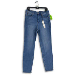 NWT Womens Blue Soho Denim Medium Wash High Rise Skinny Leg Jeans Size 14