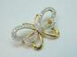 14K Yellow Gold 0.40 CTTW Round Diamond Butterfly Brooch 4.7g image number 1