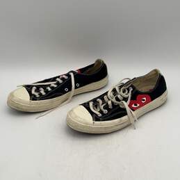 Converse Unisex Comme Des Garcons Black White Red Heart Sneakers Shoes Size 12 alternative image