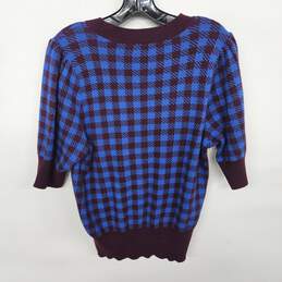 Ann Taylor Factory Blue & Red Sweater alternative image