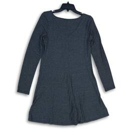 Express Womens Gray V-Neck Long Sleeve Knee Length A-Line Dress Size Medium alternative image