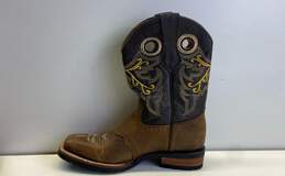Qako Brown Square Toe Western Boot Men 10 alternative image