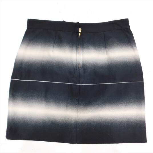 MARC by Marc Jacobs LIDA Oatmeal Black Stripe Cotton Silk Blend Knee Length Skirt Size 6 with COA image number 4