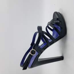 Sergio Rossi Strappy Sandal Women's Sz 8 Black Patent