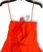 NWT Womens Orange Cascade Ruffle Strapless Layered Short A-Line Dress Sz 2 image number 3