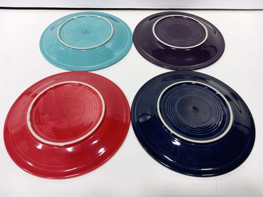Set of 4 Colorful Stoneware Dinner Plates image number 3