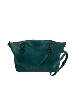 Green Leather Small Kelsey Satchel