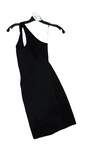 NWT Womens Black Sleeveless One Shoulder Mini Dress Size 0 image number 4