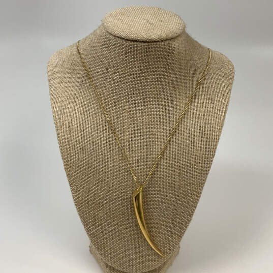 NWT Designer Michael Kors Gold-Tone Link Chain Claw Shape Pendant Necklace image number 1