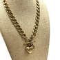 Designer Juicy Couture Gold-Tone Link Chain Toggle Heart Pendant Necklace image number 1