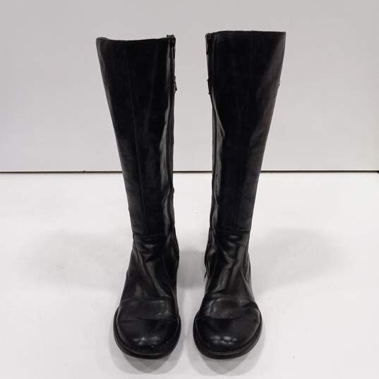 Born Leather Black Tall Side Zip Boots Size 9 image number 4