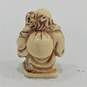 Happy Laughing Buddha Ivory Resin Figurines Set of 5 2 Inch image number 5