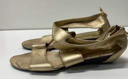 Michael Kors Gold Leather Strappy Sandals Shoes Size 7.5 M