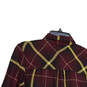 NWT Womens Multicolor Plaid Long Sleeve Front Button Shirt Dress Size S image number 4