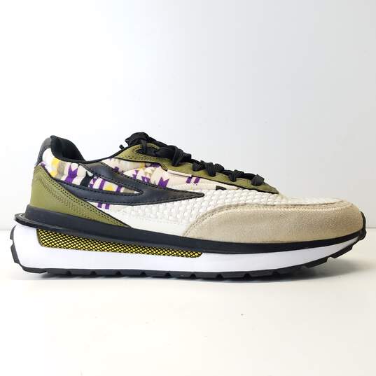 Fila Men's Renno Woven Beige/Olive Running Shoes Sz. 10.5 image number 1