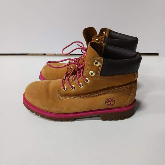 Timberland Women's Beige & Pink Boots Size 7 image number 4