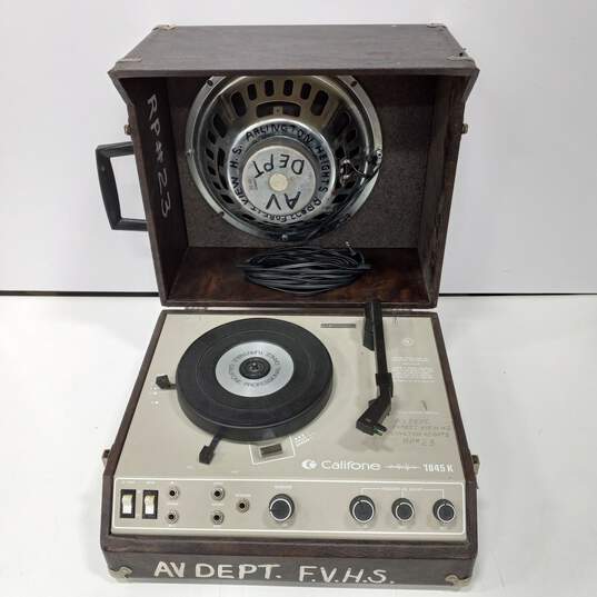 Vintage Califone 1845K Record Player w/ Speaker image number 1