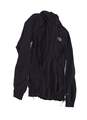 Womens Black Long Sleeve Hooded Full Zip Raincoat Jacket Size XS image number 3