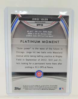 2013 Jorge Soler Bowman Platinum Prospects Rookie Chicago Cubs alternative image
