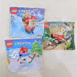 LEGO Creator Sealed 30580 Santa Claus 30584 Winter Holiday Train & 30645 Snowman