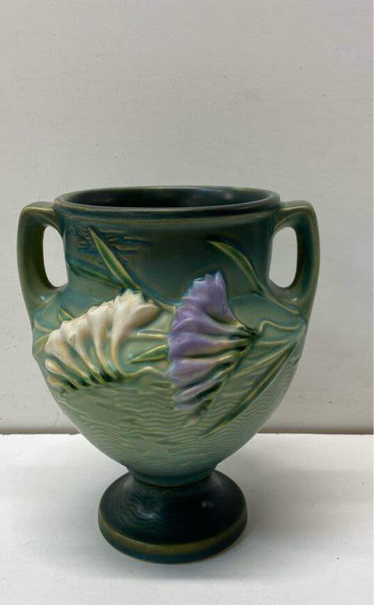 Roseville Roseville Pottery 8.5 inch Tall Freesia 196 8 Vintage Art Vase image number 3