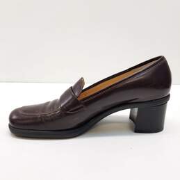 Alberto Gozzi Italy Brown Leather Heel Loafers Shoes Women's Size 7 A alternative image