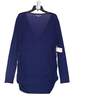 NWT Womens Navy Blue Nursing Crossover Long Sleeve Blouse Top Size XXL Plus image number 6