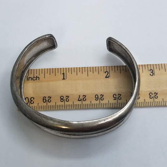 D.L. Sterling Silver Cuff 6.5in Bracelet 23.8g image number 7