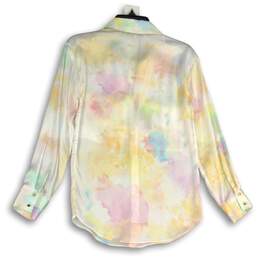NWT Womens Multicolor Spread Collar Long Sleeve Button-Up Shirt Size XS alternative image
